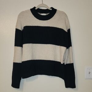 H&M Black and White Striped Sweater